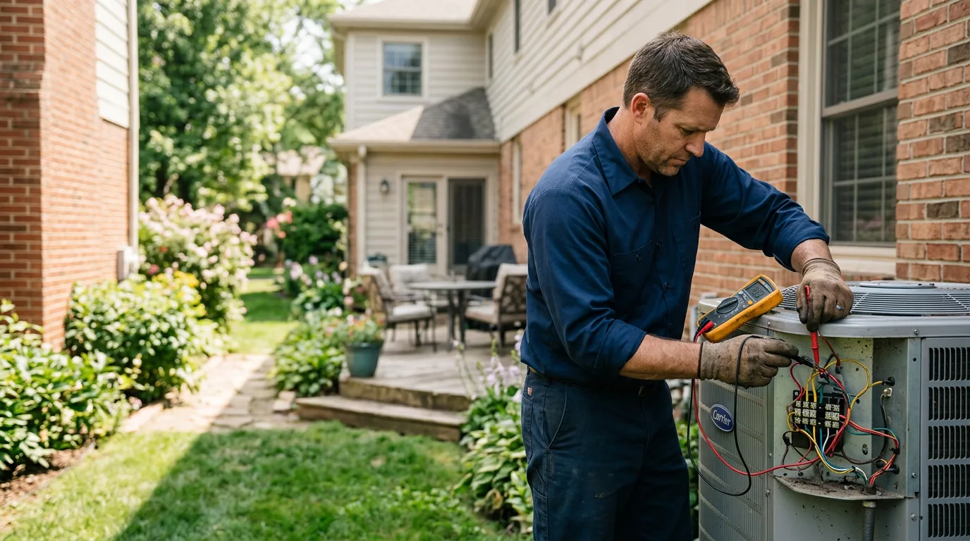 HVAC technician working near Highland Lake, NY